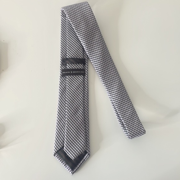 Black Brown 1826 Silk Men’s Formal Tie - Picture 4 of 7